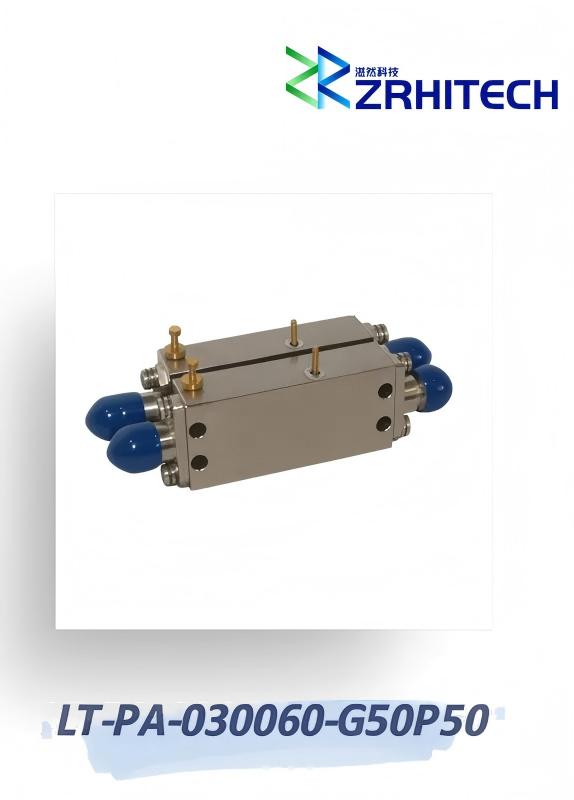 3 to 6 GHz 50dBm Power Amplifier with 50 dB Small Signal Gain 