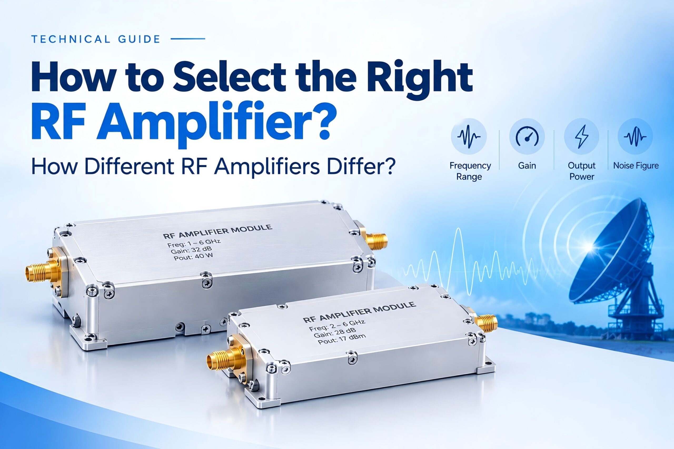 How to Select the Right RF Amplifier? How Different RF Amplifiers Differ?